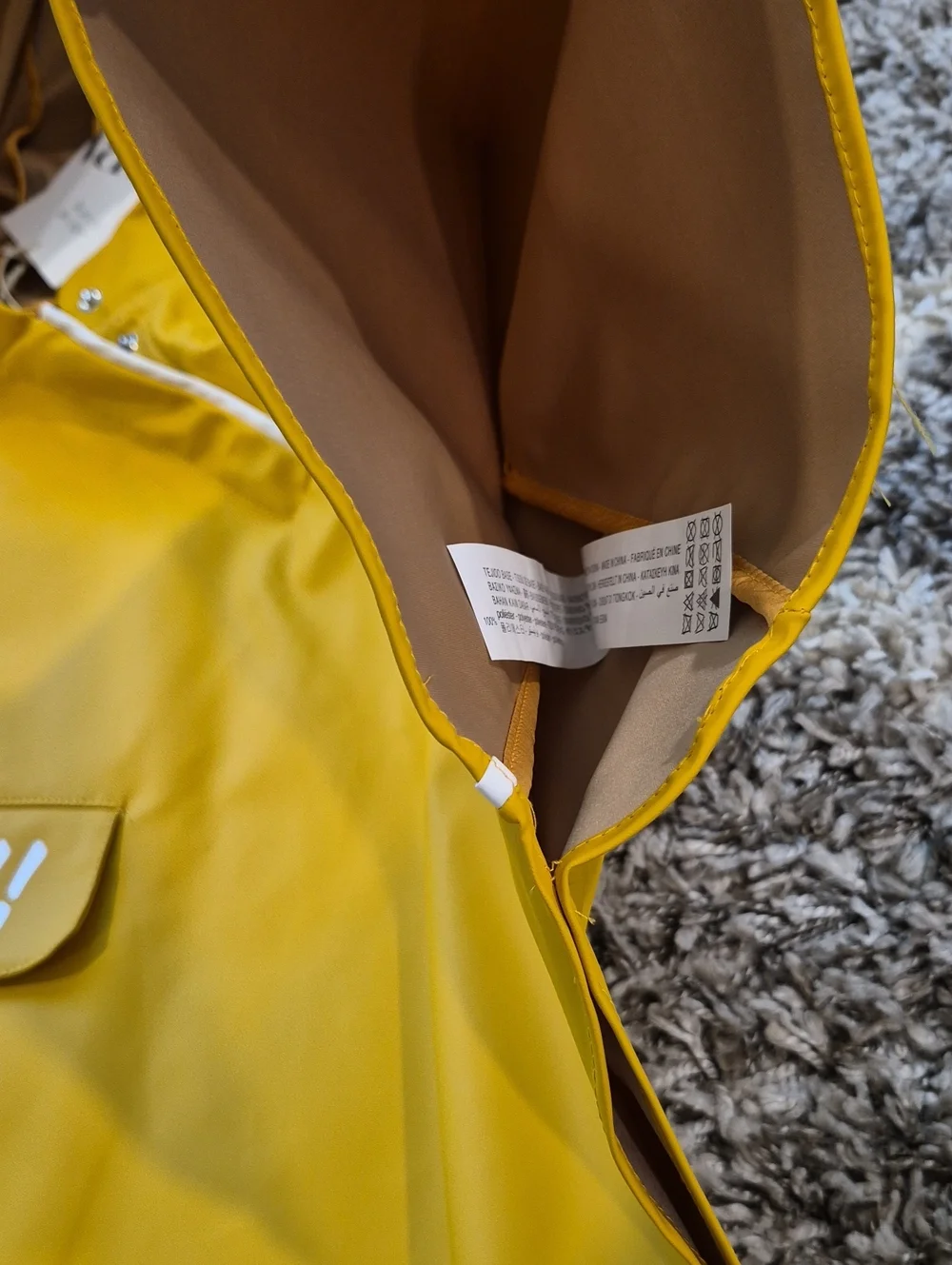 Zara Yellow Hooded Poncho Raincoat